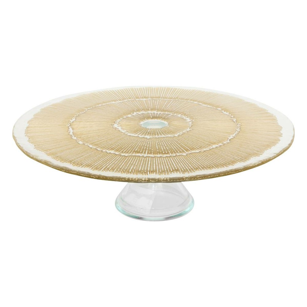 Présentoir à gâteaux céleste d.33cm verre