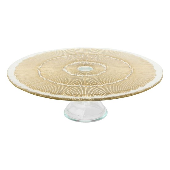 Présentoir à gâteaux céleste d.33cm verre