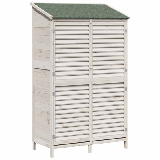 Abri de jardin blanc 106 x 56 x 176,5 cm bois de sapin massif
