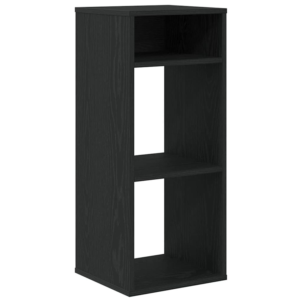 Bibliothèque noir 34x31x80 cm bois d'ingénierie