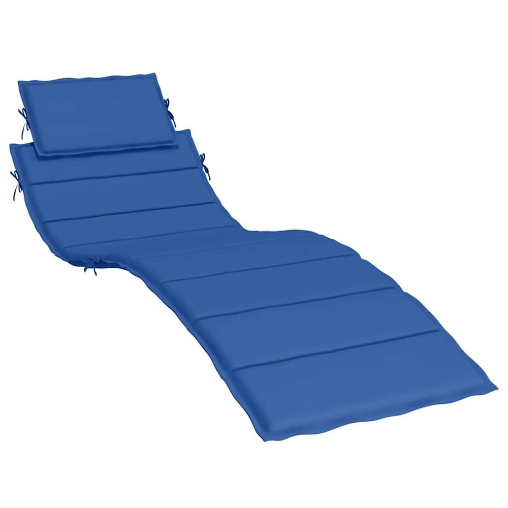 Coussin de chaise longue bleu royal 186x58x4 cm tissu oxford bain de soleil