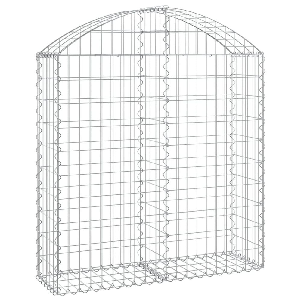 Panier de gabions arqué 100x30x100/120 cm fer galvanisé