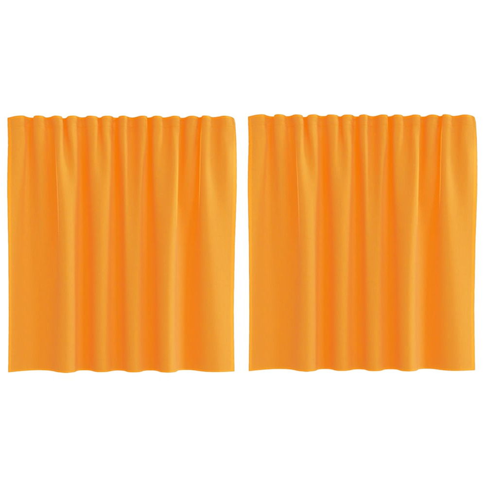 Rideaux en voile avec boucles 2 pcs orange 140x140 cm