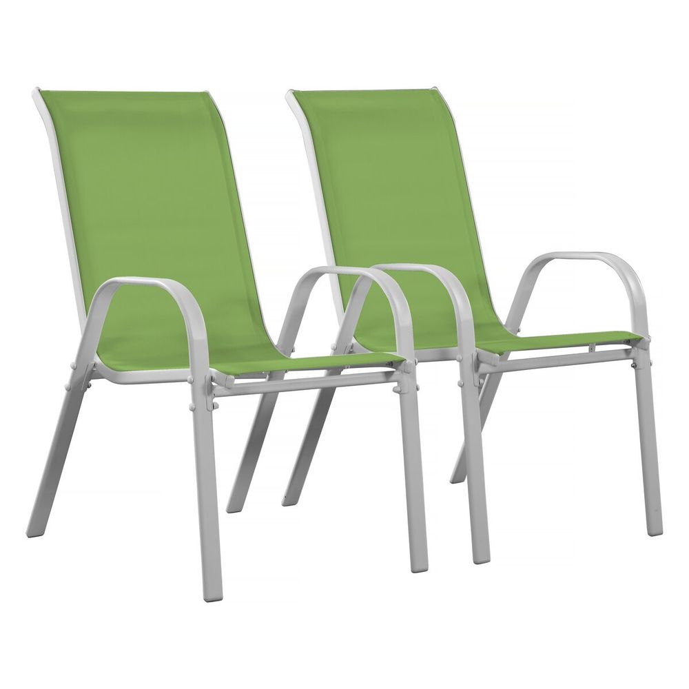Fauteuil jardin Textilène Cordoba - Phoenix - Vert - Lot de 2