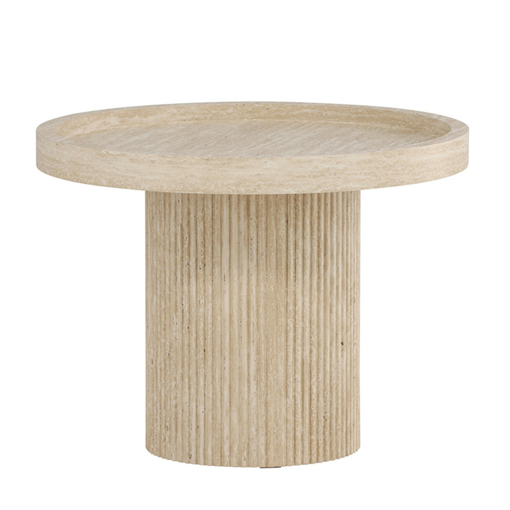 Table basse effet travertin 