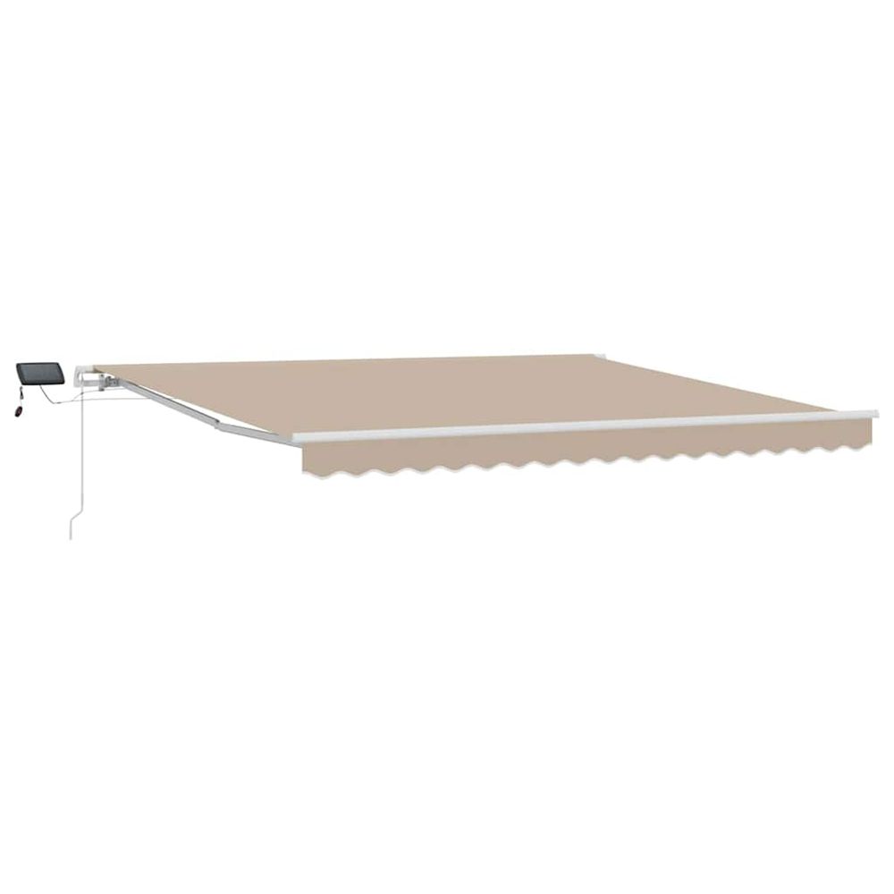 Auvent rétractable beige 400 × 300 cm tissu et aluminium
