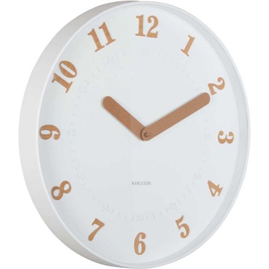 Horloge murale polypropylène amena blanc
