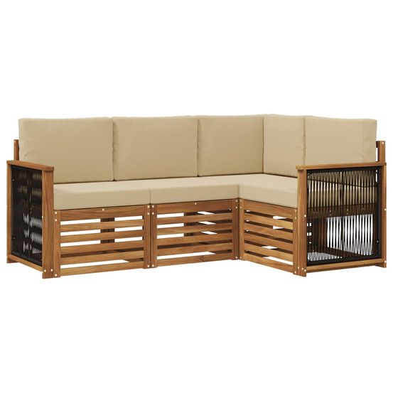 Ensemble de canapés d'extérieur 4 pc polyester