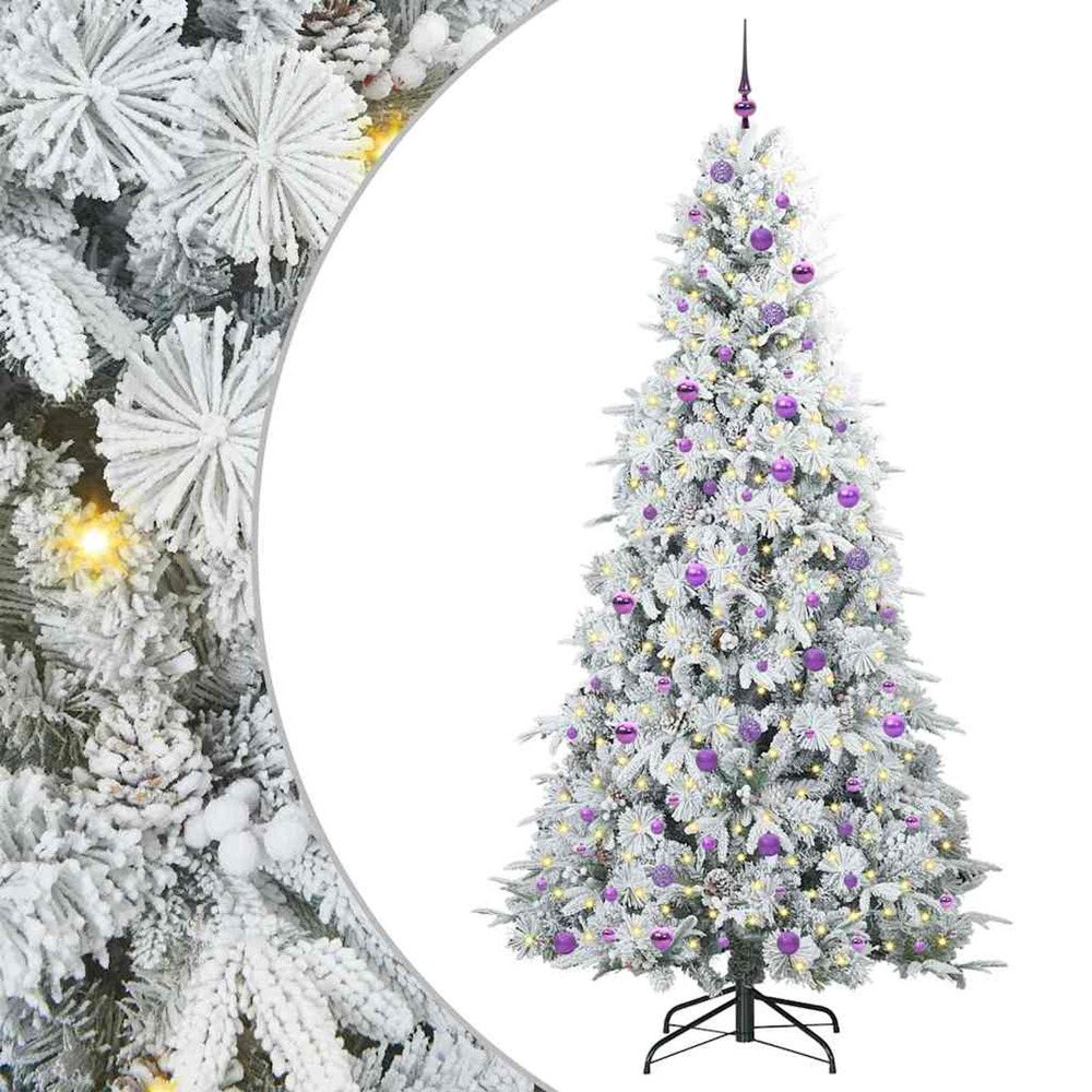 Sapin de noël artificiel à branches articulées blanc 240 cm