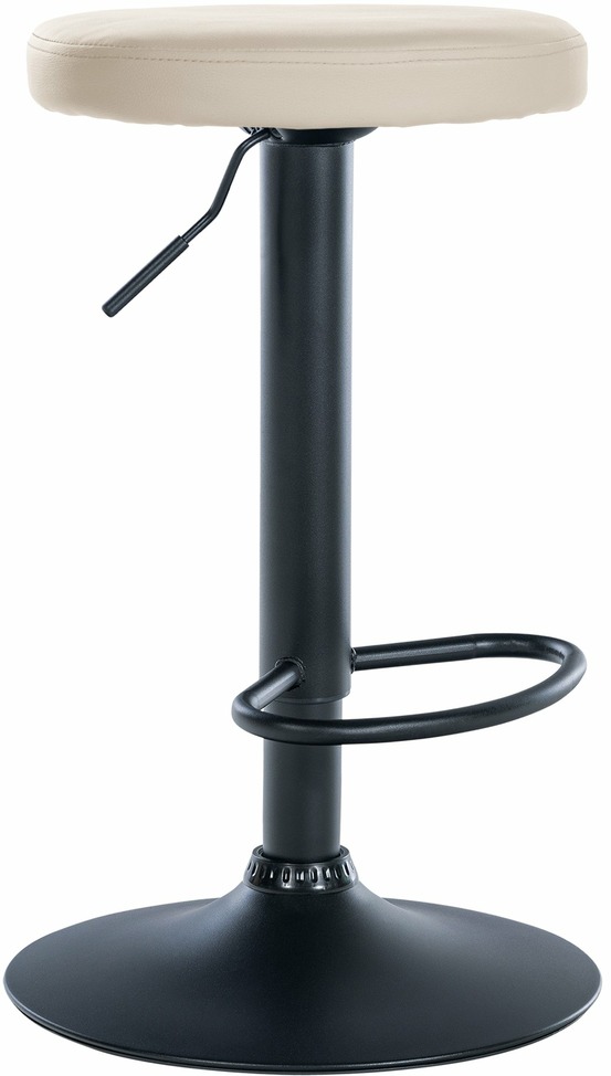 Tabouret de bar ponte simili cuir noir