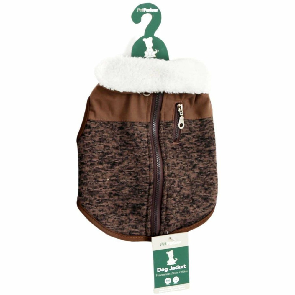 Manteau fourrure pour chien natural 25 cm marron