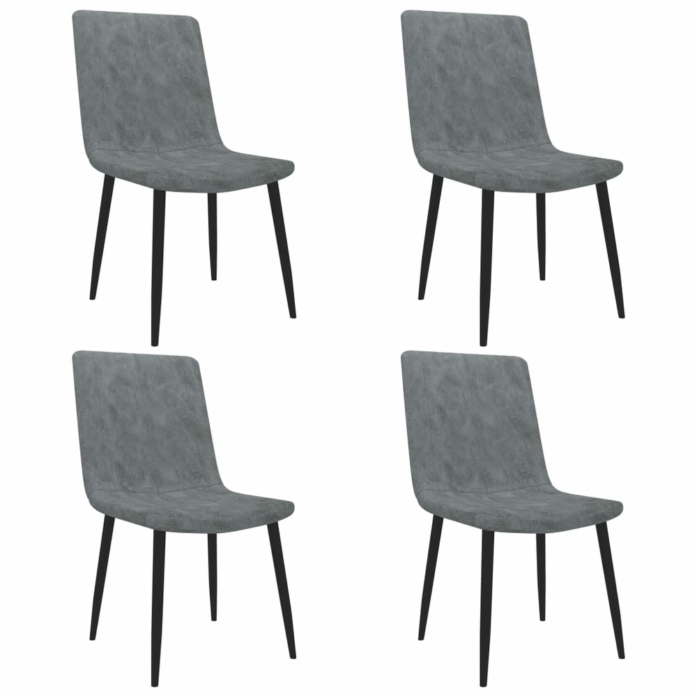 Chaises de salle à manger 4 pcs gris similicuir