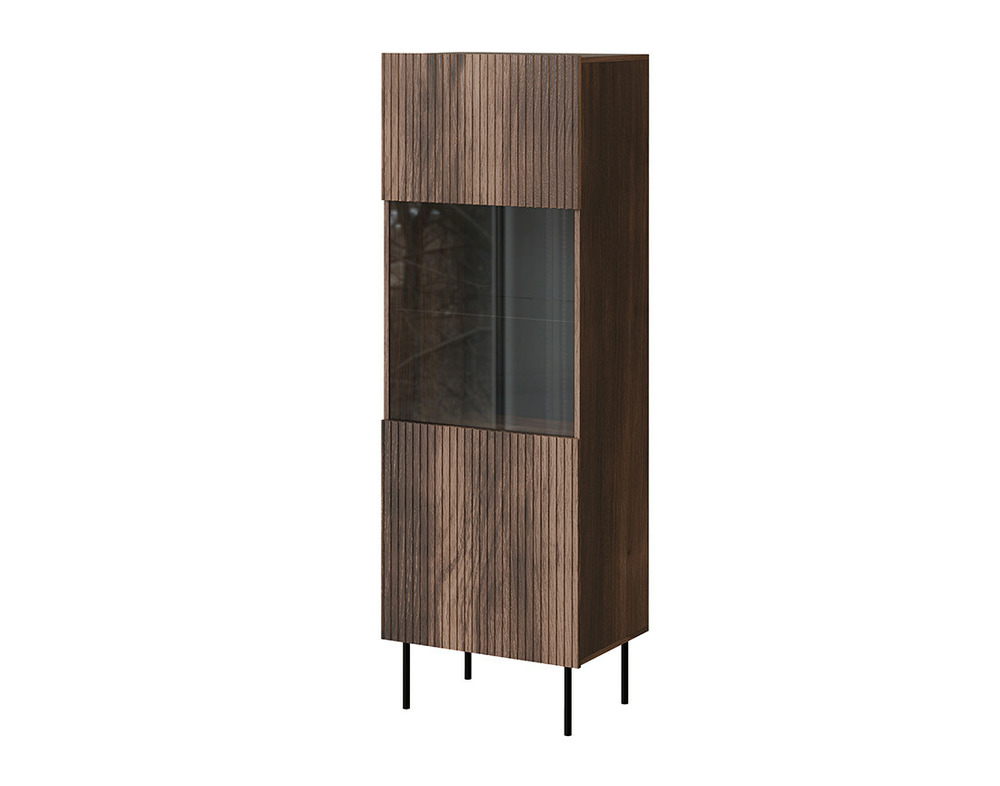 Franco - vitrine - effet bois - 1 porte - 183 cm