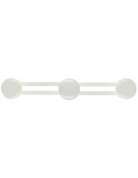 Porte manteau métal blanc 3 têtes design compact et stable, 3 têtes de suspension. - cime