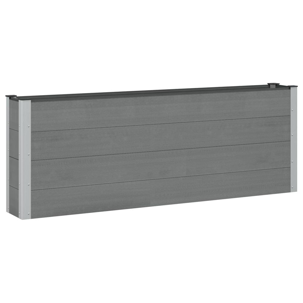 Jardinière d'extérieur surélevée 2 pc noir 200 x 30 x 72 cm