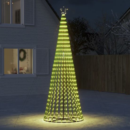 Grand sapin de noël lumineux 688 led pour jardin blanc chaud 300cm
