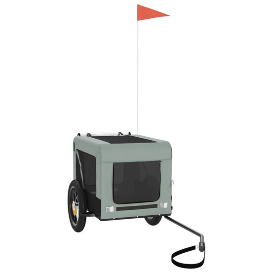 Remorque de vélo pour animaux de compagnie gris et noir