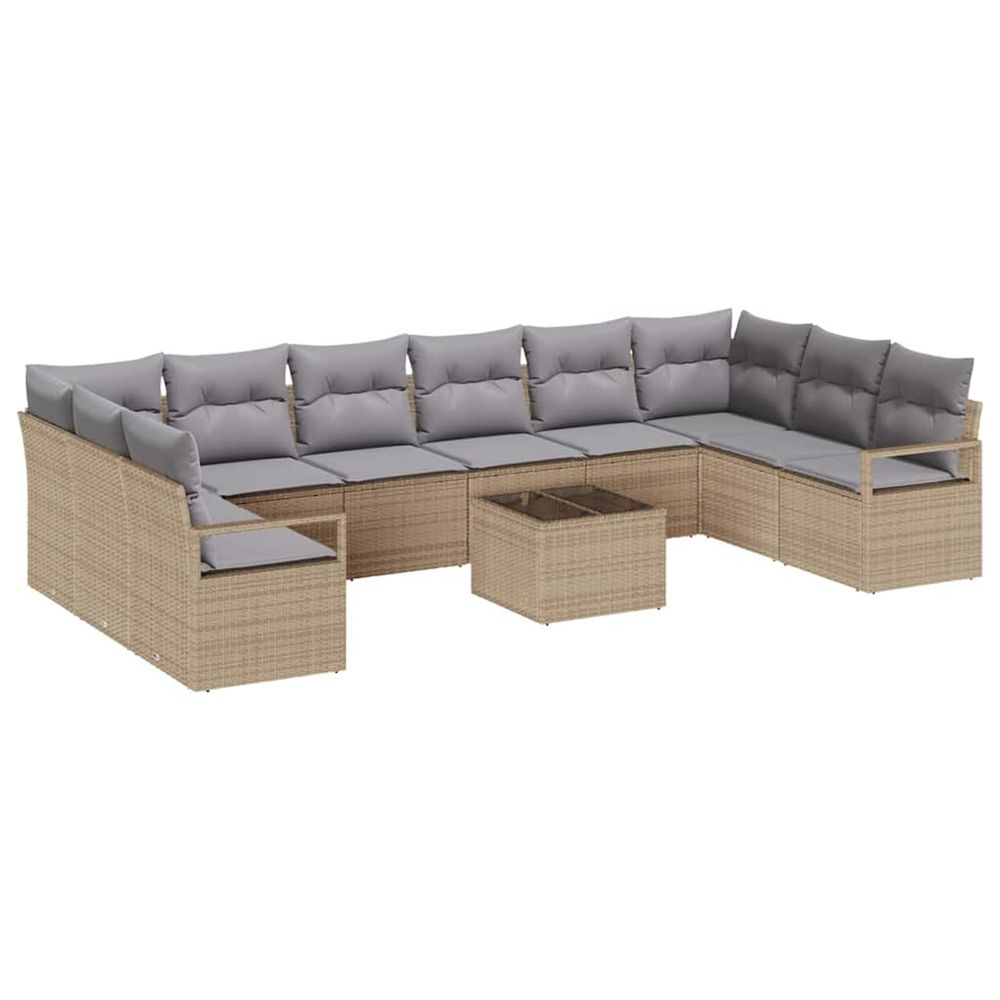 Ensemble de canapés 11 pc beige polyrotin