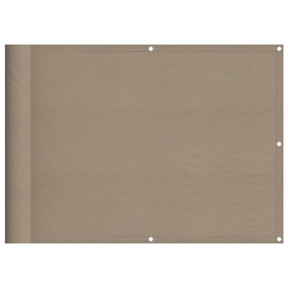 Écran de balcon taupe 75x800 cm 100% polyester oxford