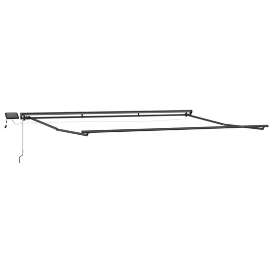 Cadre de store manuel avec leds anthracite 5 x 3 m aluminium