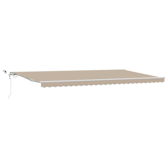 Auvent rétractable beige 600 × 350 cm polyester et métal