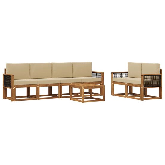 Ensemble de canapés d'extérieur 6 pc naturel