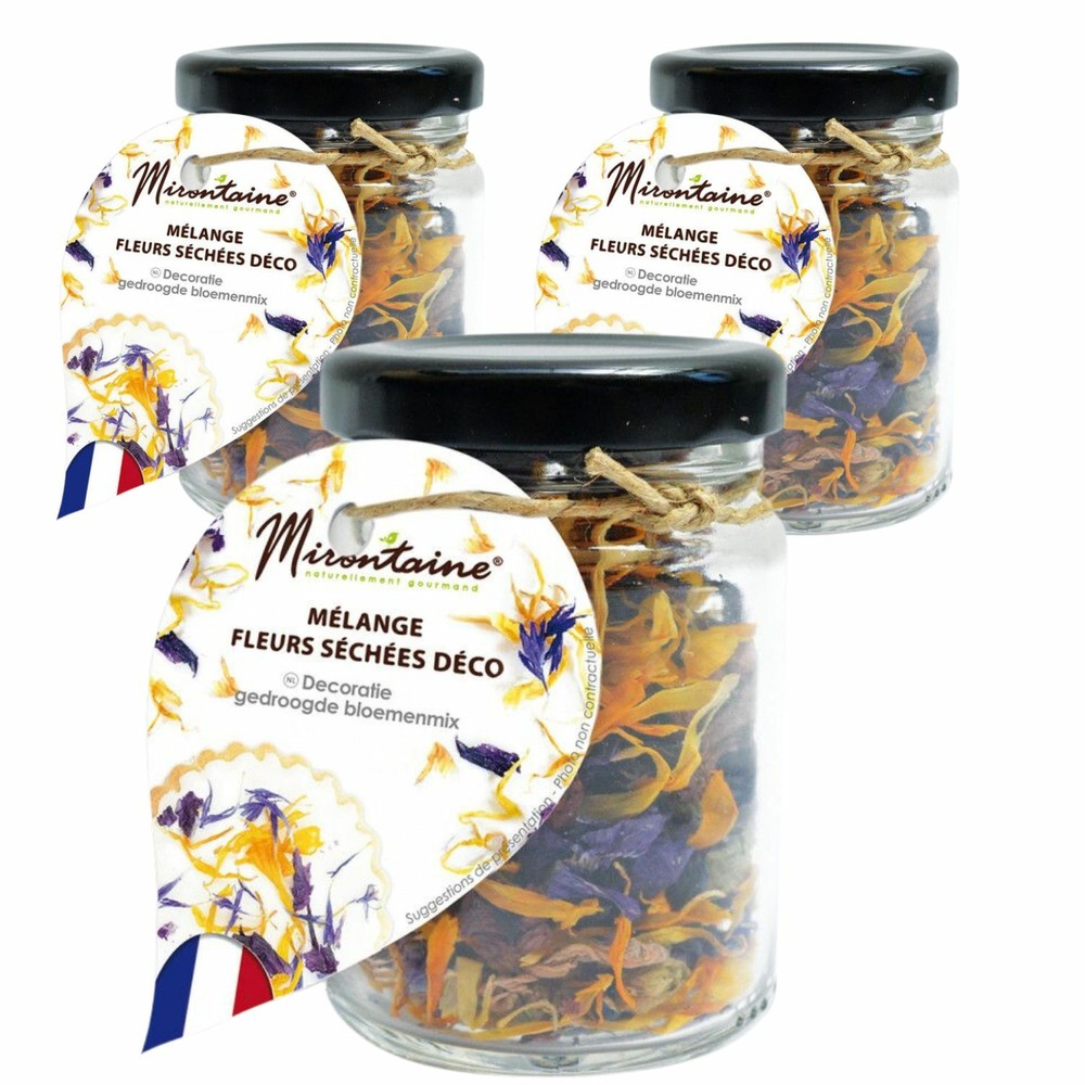 Mélange de fleurs séchées comestibles pour pâtisserie 13 g