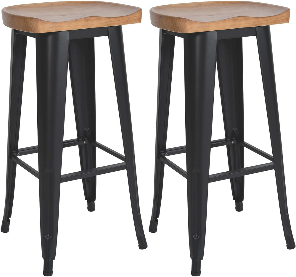 Lot de 2 tabourets de bar clara