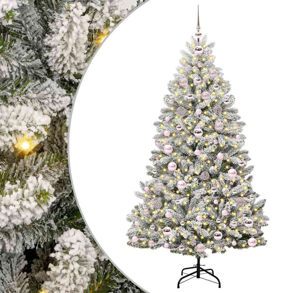 Sapin de noël artificiel 180 cm 300 led blanc chaud