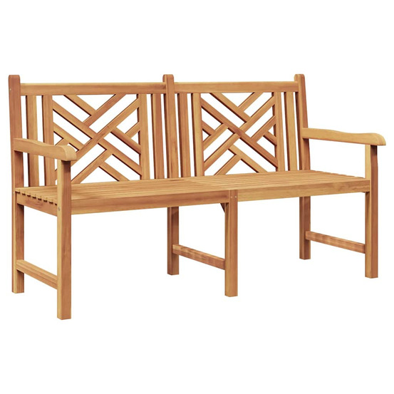 Banc de jardin marron 150 x 60 x 90 cm bois de teck solide
