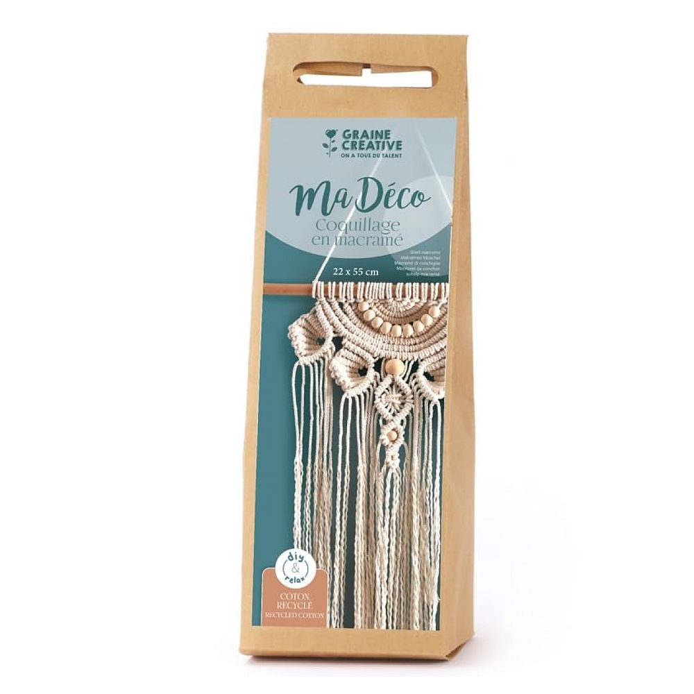 Kit macrame coquillage ecru