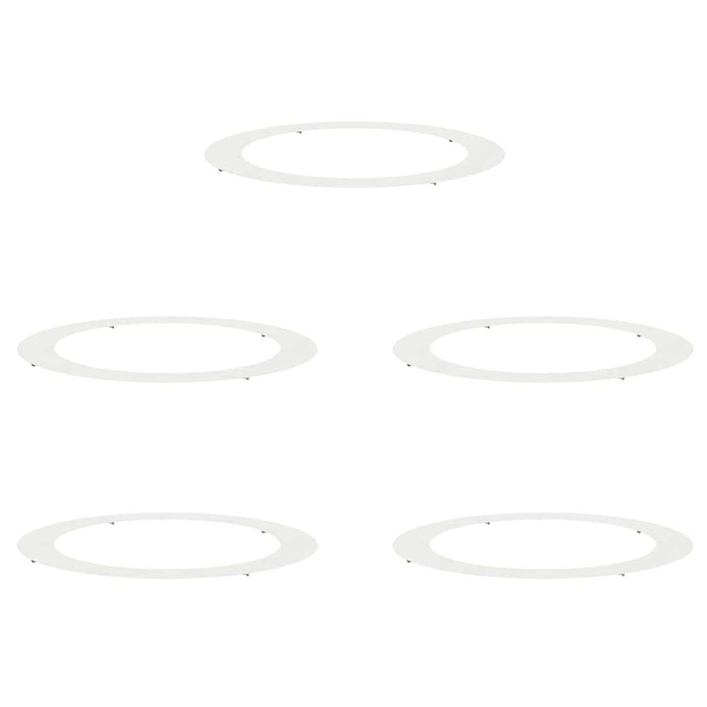 Adapté pour anneaux d'arbre plats 5 pc blanc ø90/120 cm acier