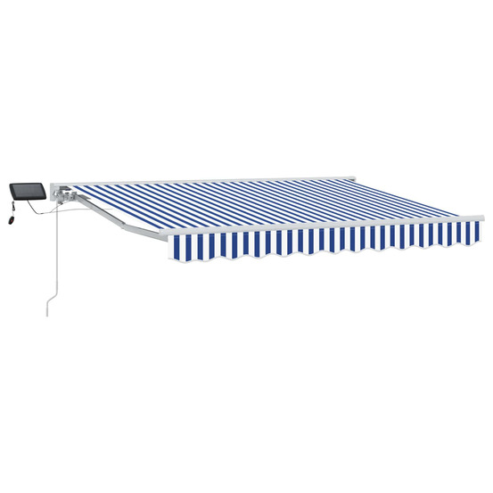 Cadre de store manuel avec leds bleu et blanc 3 x 2,5 m