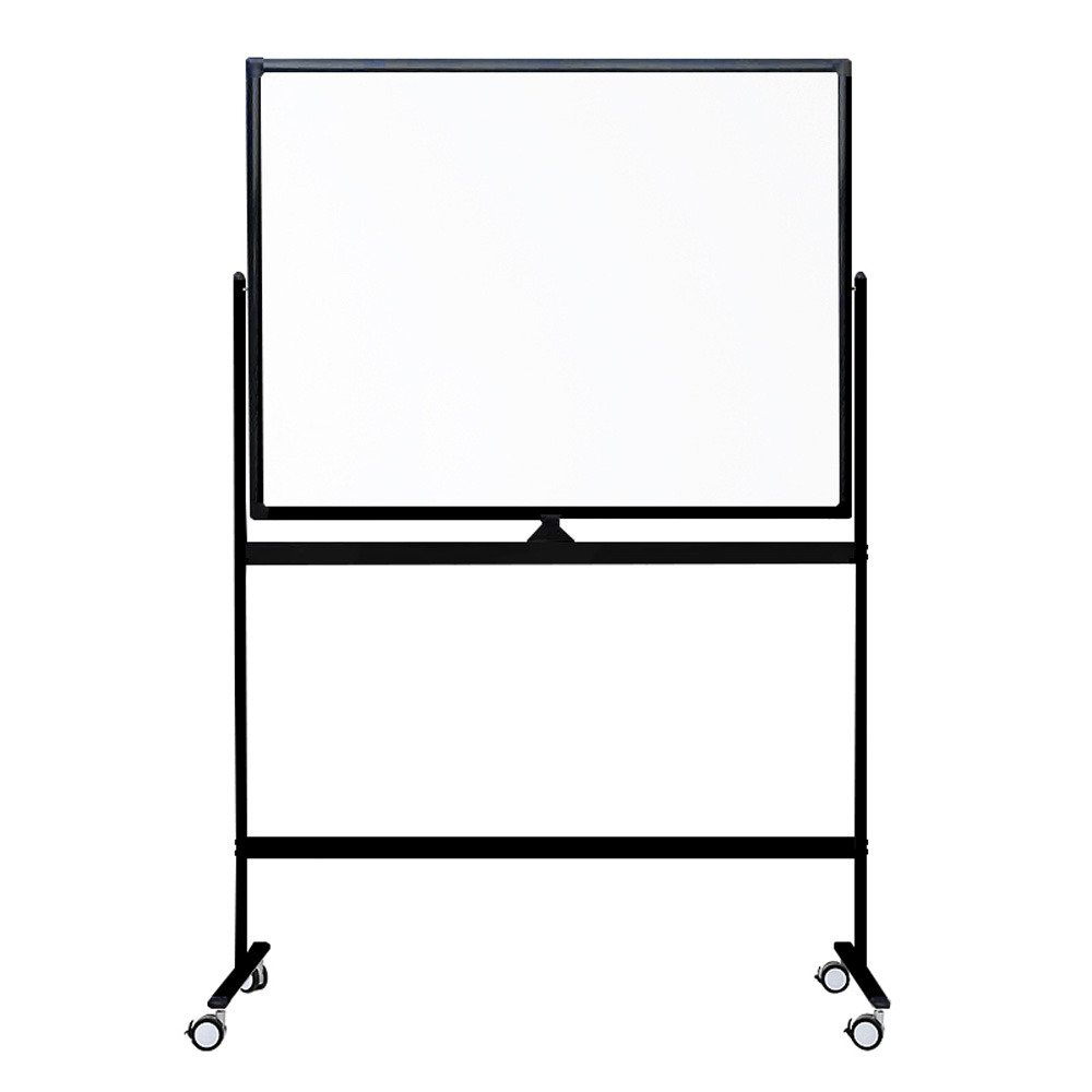Tableau blanc mobile 90 x 120 cm - double face - noir