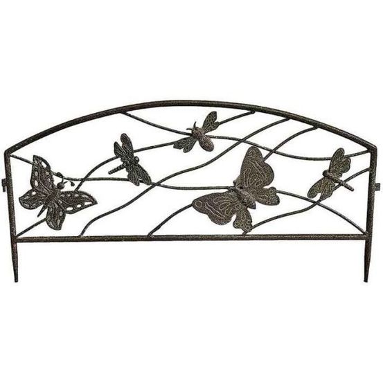 Barrière de jardinière décorative papillons 51 x 1 x 26 cm