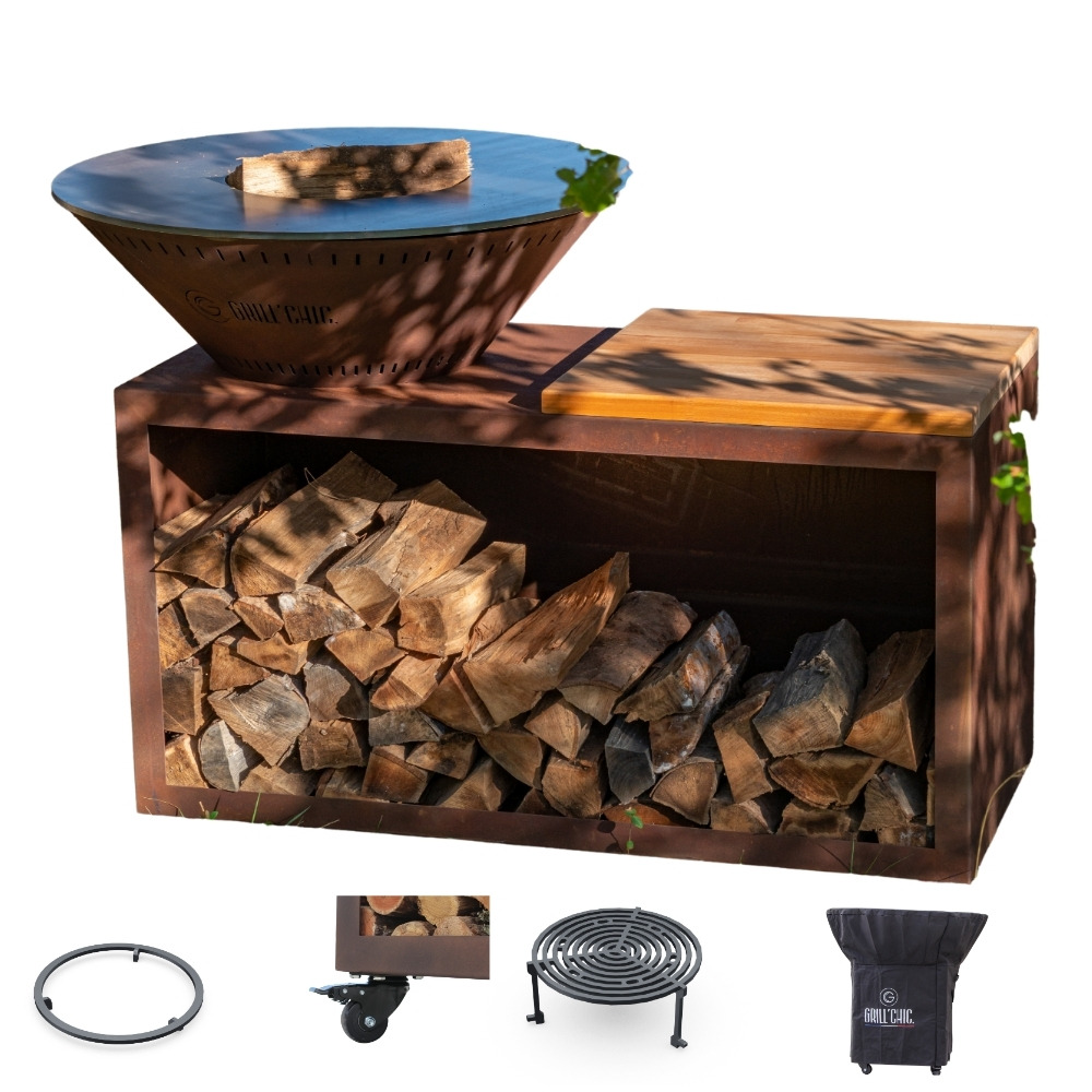 Pack privilege brasero traditionnel corten 83 double cuve