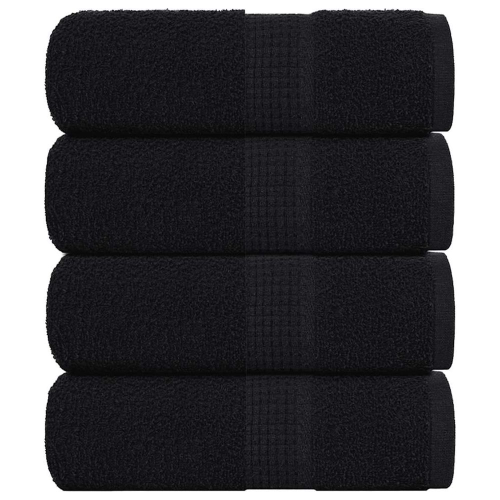 Serviettes d'invité frogn 4 pcs noir 30x50 cm 360 g/m²