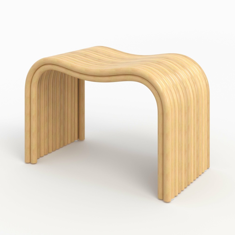 Wave-tabouret en rotin naturel 68 cm