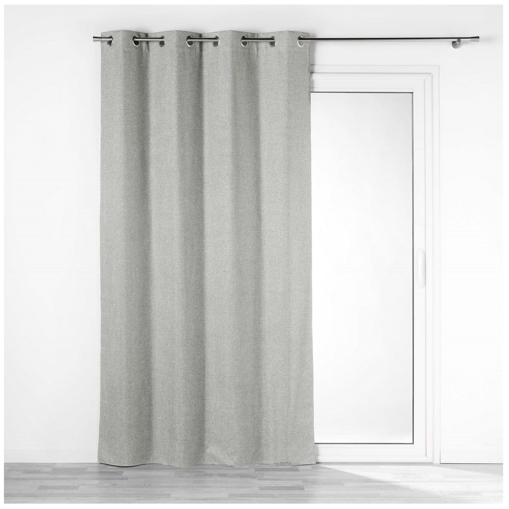 Rideau a oeillets occultant 140 x 260 cm crepuscules gris