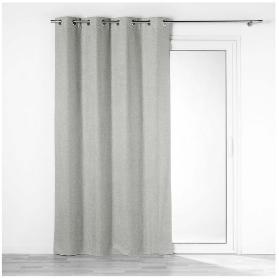 Rideau a oeillets occultant 140 x 260 cm crepuscules gris