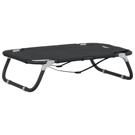 Lit pour chien pliable anthracite tissu oxford et acier
