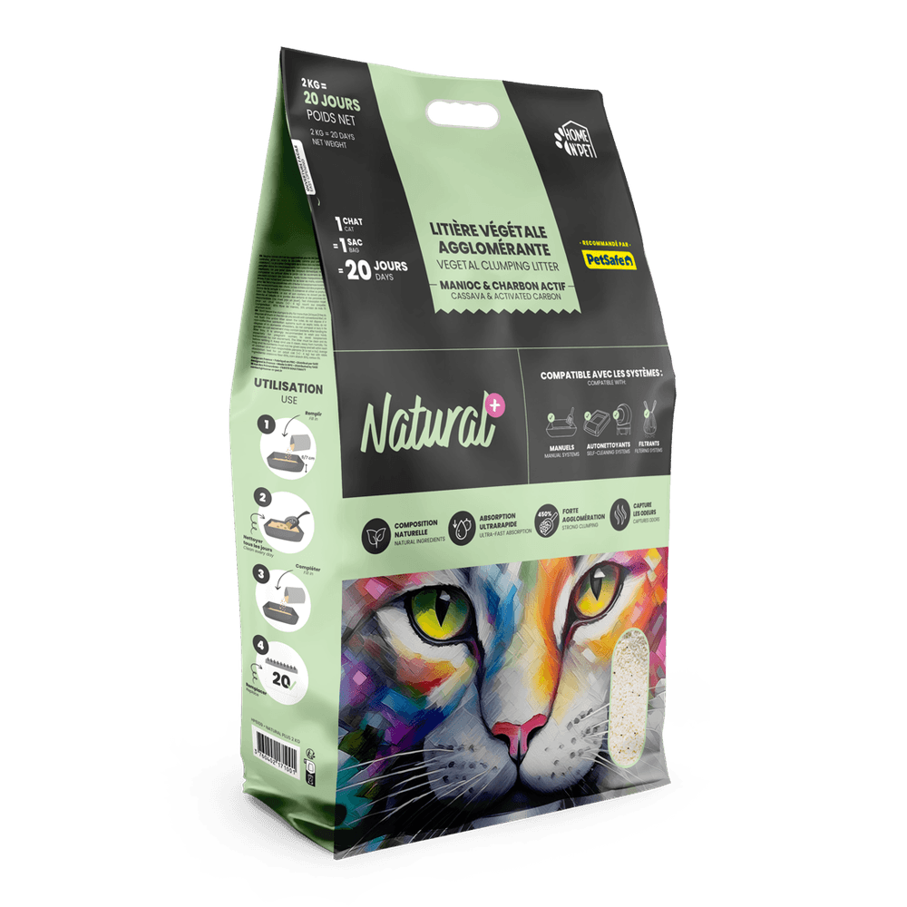 Litière agglomérante natural plus 4kg