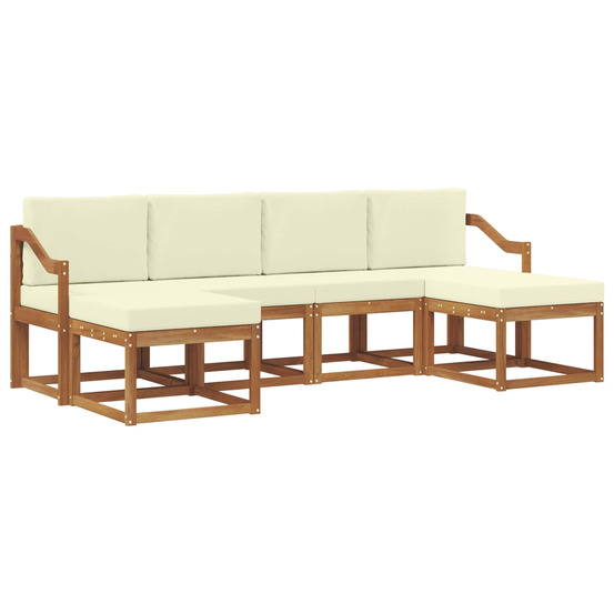 Ensemble de canapés d'extérieur 6 pcs naturel et crème