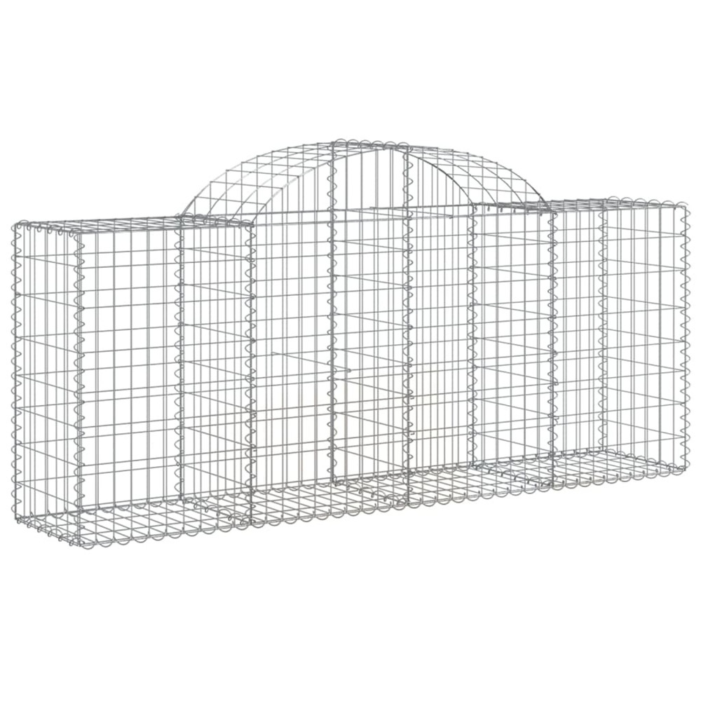 Panier de gabions arqué 200x50x80/100 cm fer galvanisé