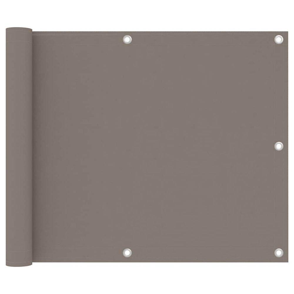 Écran de balcon taupe 75x500 cm tissu oxford