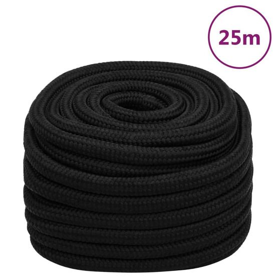 Corde de travail noir 25 mm 25 m polyester