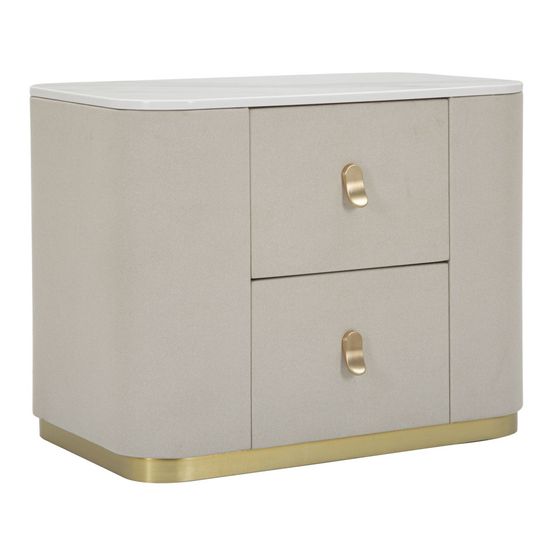 Table de chevet effet marbre