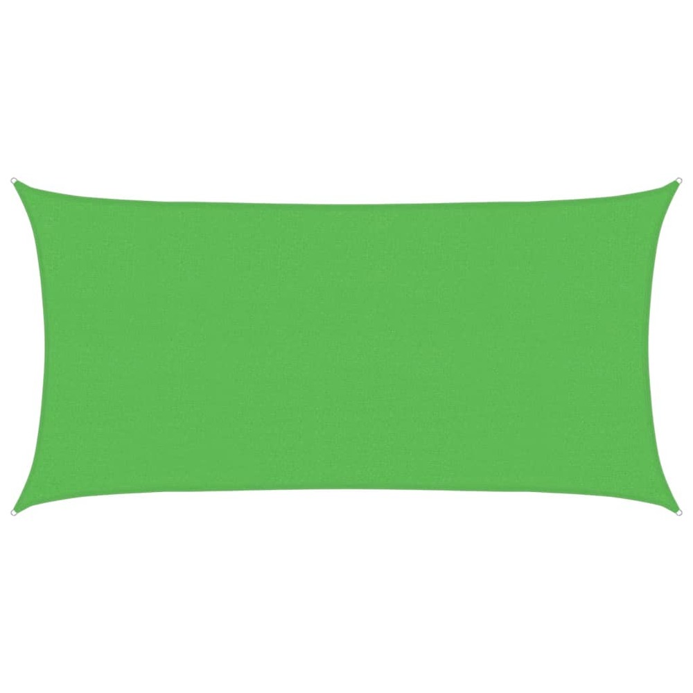 Voile d'ombrage 160 g/m² rectangulaire vert clair 2,5x5 m pehd