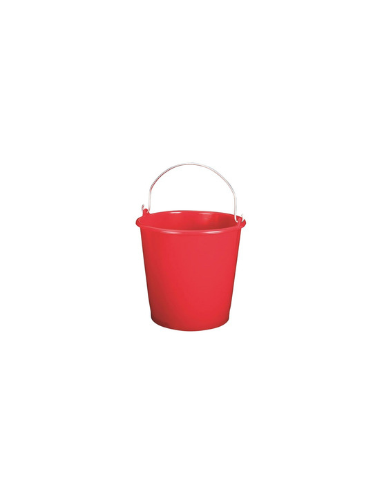 Seau ménage 5l rouge - aluminium et plastiq