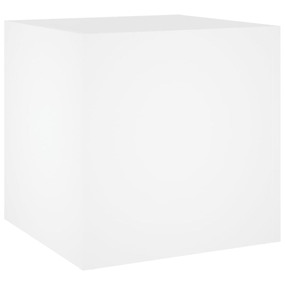 Jardinière blanc 40x40x40 cm bois d'ingénierie